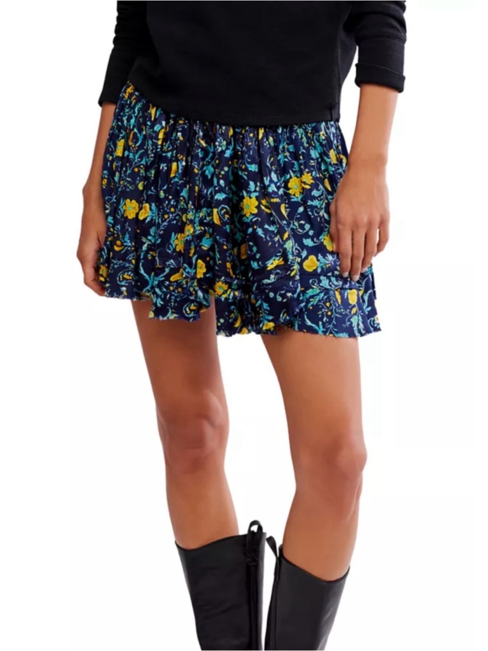Free People One Third Charm Printed Mini Skirt NWT